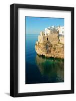 Italy, Apulia, Polignano a Mare. Old village on a cliff.-Michele Molinari-Framed Photographic Print