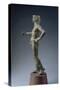 Italy, Arezzo Province, Cortona, Bronze Statue of God Culsans-null-Stretched Canvas