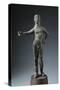 Italy, Arezzo Province, Cortona, Bronze Statue of God Culsans-null-Stretched Canvas