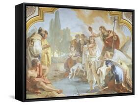 Italy, Bergamo, Colleoni Chapel, Lunette Showing Baptism of Christ-Giambattista Tiepolo-Framed Stretched Canvas