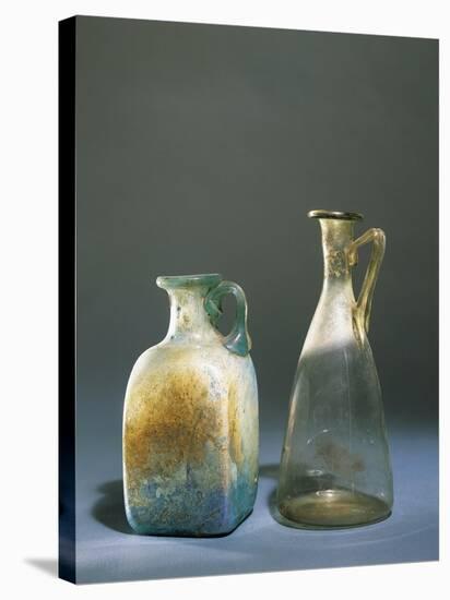 Italy, Bergamo, Lovere, Glass Ampullas from Tomb-null-Stretched Canvas