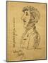 Italy, Bergamo, Self-Caricature of Italian Composer Gaetano Donizetti, Pen Drawing-null-Mounted Giclee Print