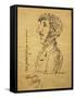 Italy, Bergamo, Self-Caricature of Italian Composer Gaetano Donizetti, Pen Drawing-null-Framed Stretched Canvas