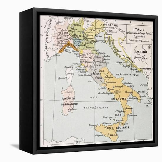 Italy Between the End of 18th Century and the Beginning of 19th (Treaty of Campo Formio)-marzolino-Framed Stretched Canvas