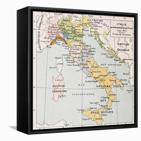 Italy Between the End of 18th Century and the Beginning of 19th (Treaty of Campo Formio)-marzolino-Framed Stretched Canvas