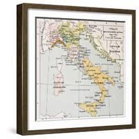 Italy Between the End of 18th Century and the Beginning of 19th (Treaty of Campo Formio)-marzolino-Framed Art Print