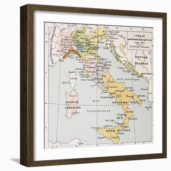 Italy Between the End of 18th Century and the Beginning of 19th (Treaty of Campo Formio)-marzolino-Framed Art Print