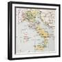 Italy Between the End of 18th Century and the Beginning of 19th (Treaty of Campo Formio)-marzolino-Framed Art Print