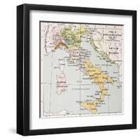 Italy Between the End of 18th Century and the Beginning of 19th (Treaty of Campo Formio)-marzolino-Framed Art Print