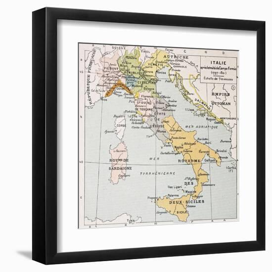 Italy Between the End of 18th Century and the Beginning of 19th (Treaty of Campo Formio)-marzolino-Framed Art Print