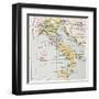 Italy Between the End of 18th Century and the Beginning of 19th (Treaty of Campo Formio)-marzolino-Framed Art Print