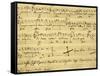 Italy, Bologna, Autograph Page for Opera Il Barbiere Di Siviglia, Ossia L'Inutile Precauzione-null-Framed Stretched Canvas