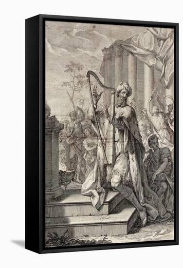 Italy, Bologna, First Page of the Collection of Psalms-null-Framed Stretched Canvas