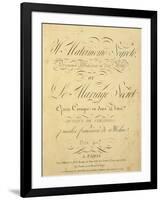Italy, Bologna, Frontispiece for Il Matrimonio Segreto-null-Framed Giclee Print