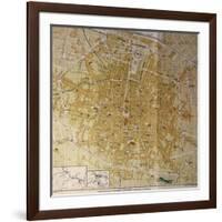 Italy, Bologna, Map of Town-null-Framed Giclee Print