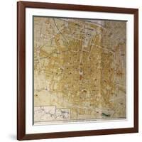 Italy, Bologna, Map of Town-null-Framed Giclee Print