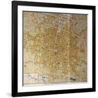 Italy, Bologna, Map of Town-null-Framed Giclee Print