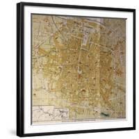 Italy, Bologna, Map of Town-null-Framed Giclee Print