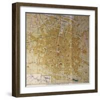 Italy, Bologna, Map of Town-null-Framed Giclee Print