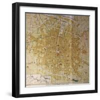 Italy, Bologna, Map of Town-null-Framed Giclee Print