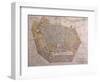 Italy, Bologna, Map with Town Plan-null-Framed Premium Giclee Print