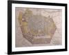 Italy, Bologna, Map with Town Plan-null-Framed Giclee Print