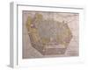 Italy, Bologna, Map with Town Plan-null-Framed Giclee Print