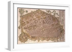 Italy, Bologna, Map-null-Framed Giclee Print