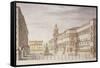 Italy, Bologna, Painting of Neptune Square-null-Framed Stretched Canvas