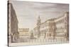 Italy, Bologna, Painting of Neptune Square-null-Stretched Canvas