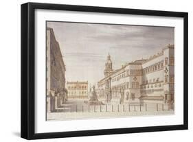 Italy, Bologna, Painting of Neptune Square-null-Framed Premium Giclee Print