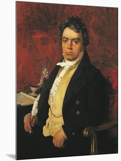 Italy, Bologna, Portrait of Ludwig Van Beethoven-null-Mounted Giclee Print