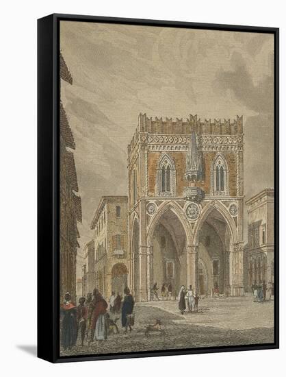 Italy, Bologna, the Loggia Dei Mercanti in Venice-null-Framed Stretched Canvas