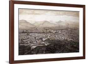 Italy, Bologna, View of the City in 1850-null-Framed Giclee Print