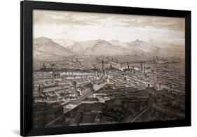 Italy, Bologna, View of the City in 1850-null-Framed Giclee Print