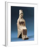 Italy, Calabria, Locri, Medma, Goddess Seated on Throne, Terracotta-null-Framed Giclee Print