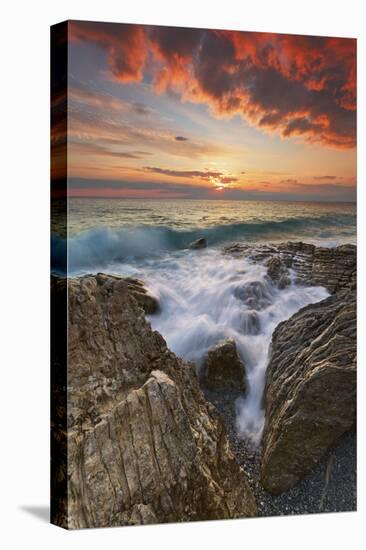 Italy, Calabria , Sunset at Leucopetra Cliff-Alfonso Morabito-Stretched Canvas