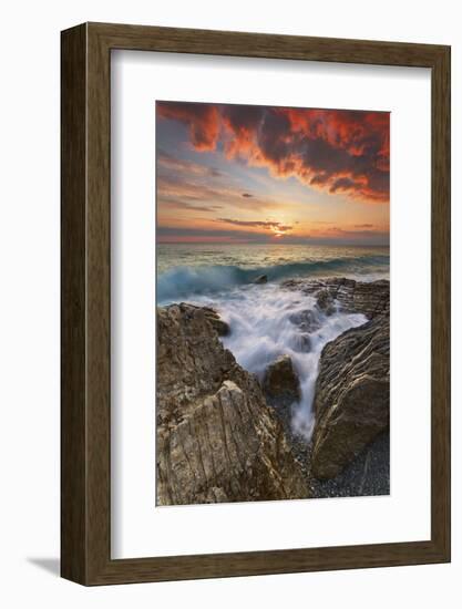 Italy, Calabria , Sunset at Leucopetra Cliff-Alfonso Morabito-Framed Photographic Print