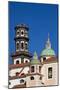 Italy, Campania, Atrani, Amalfi Coast. This is the dome and bell tower of Santa Maria.-Julie Eggers-Mounted Photographic Print