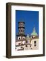 Italy, Campania, Atrani, Amalfi Coast. This is the dome and bell tower of Santa Maria.-Julie Eggers-Framed Photographic Print