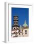 Italy, Campania, Atrani, Amalfi Coast. This is the dome and bell tower of Santa Maria.-Julie Eggers-Framed Photographic Print