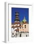 Italy, Campania, Atrani, Amalfi Coast. This is the dome and bell tower of the church of Santa Maria-Julie Eggers-Framed Photographic Print