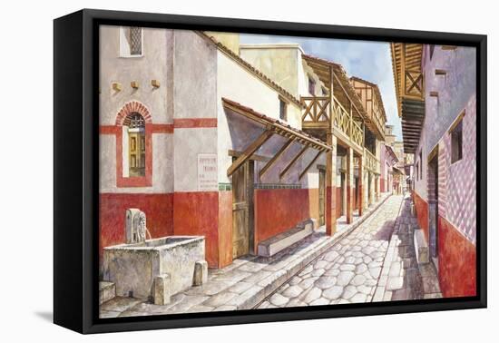 Italy, Campania, Ercolano, Reconstruction of Cardo IV-null-Framed Stretched Canvas