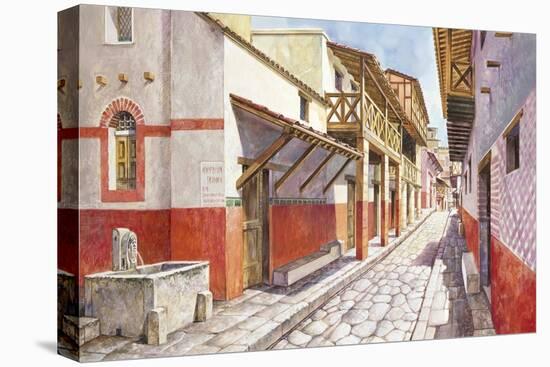 Italy, Campania, Ercolano, Reconstruction of Cardo IV-null-Stretched Canvas