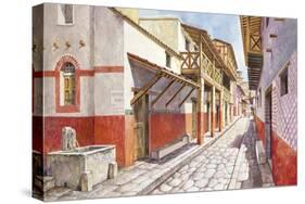Italy, Campania, Ercolano, Reconstruction of Cardo IV-null-Stretched Canvas
