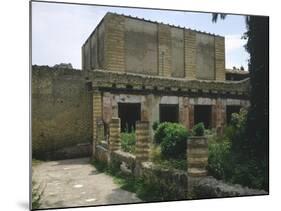 Italy, Campania, Herculaneum, Peristyle Surrounding Garden of House of Mosaic Atrium-null-Mounted Giclee Print