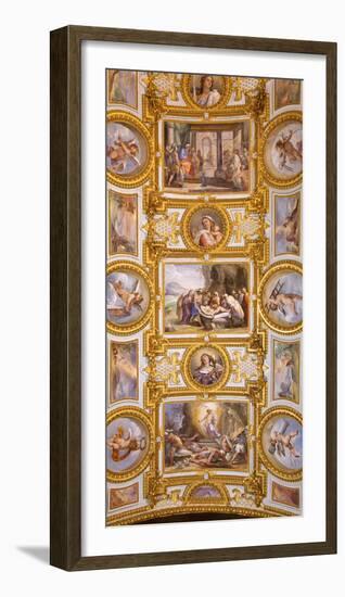 Italy, Campania, Naples. a Painted Church Ceiling.-Ken Scicluna-Framed Photographic Print