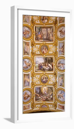 Italy, Campania, Naples. a Painted Church Ceiling.-Ken Scicluna-Framed Photographic Print