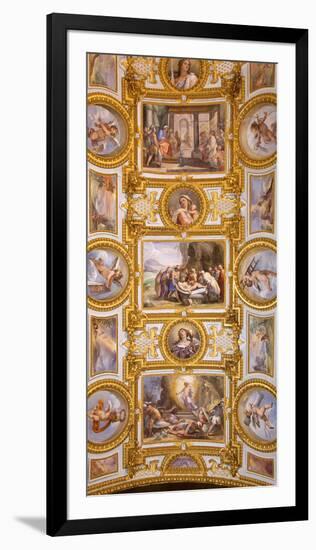 Italy, Campania, Naples. a Painted Church Ceiling.-Ken Scicluna-Framed Photographic Print