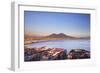 Italy, Campania, Naples. Elevated View of the City with Mount Vesuvius in the Background.-Ken Scicluna-Framed Photographic Print